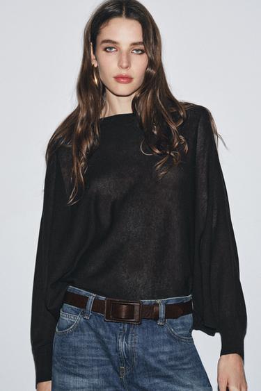 LEATHER BELT WITH COVERED BUCKLE - Brown by Zara