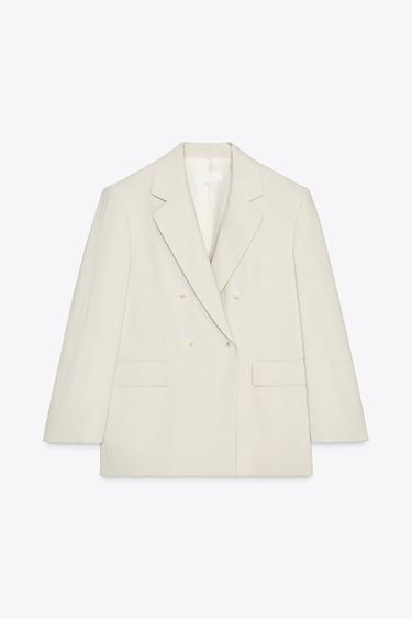 OVERSIZE BLAZER WITH SHOULDER PADS - Light grey by Zara