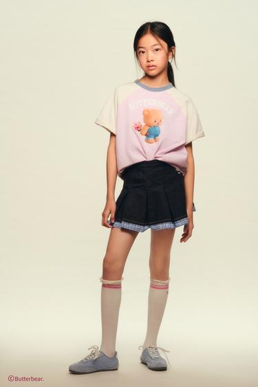 BUTTERBEAR © RAGLAN SLEEVE T-SHIRT - Pink by Zara