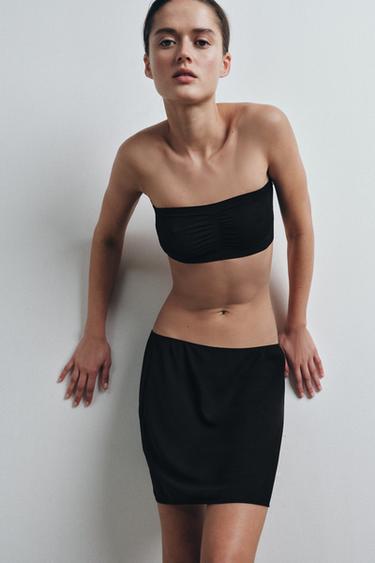 MINI SKIRT LINING - Black by Zara