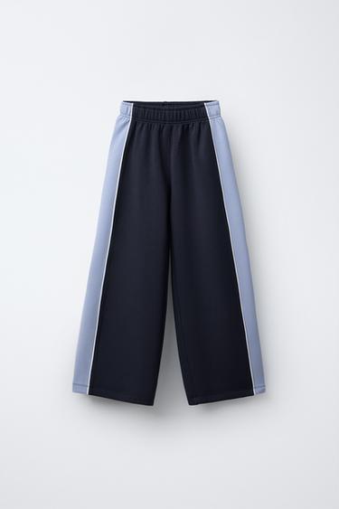 TROUSERS WITH SIDE TAPING - Navy blue by Zara