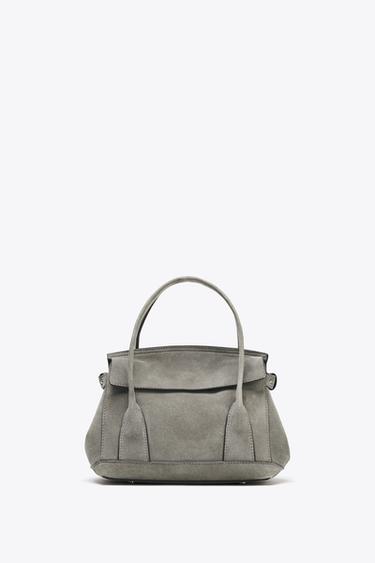 MINI CITY BAG LEATHER - Grey by Zara