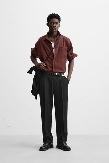 FLOWING SHIRT - Burgundy by Zara - Image 0