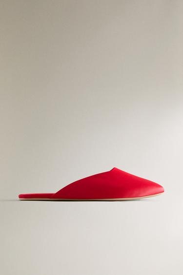 SATEEN MULES - Red by Zara