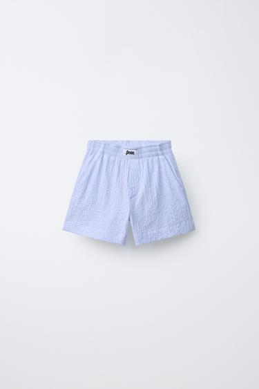 PENN © STRIPED BERMUDA SHORTS - Light blue by Zara