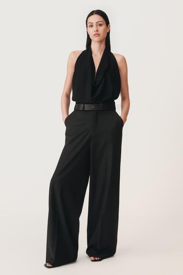 DRAPED HALTER TOP 50TH ANNIVERSARY - Black by Zara