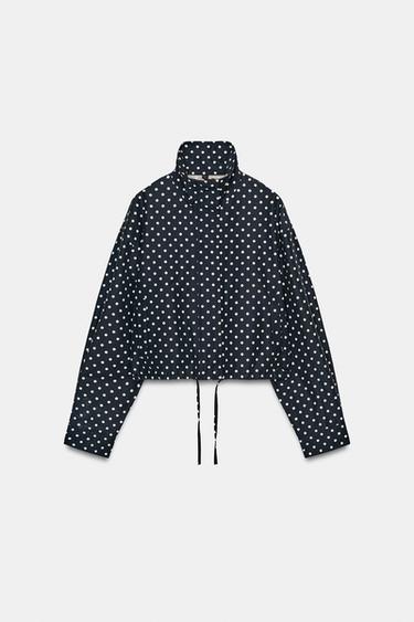 PUFFY JACKET WITH DOTS - Blue/White by Zara