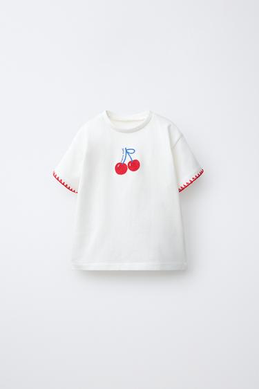 EMBROIDERED T-SHIRT - White by Zara