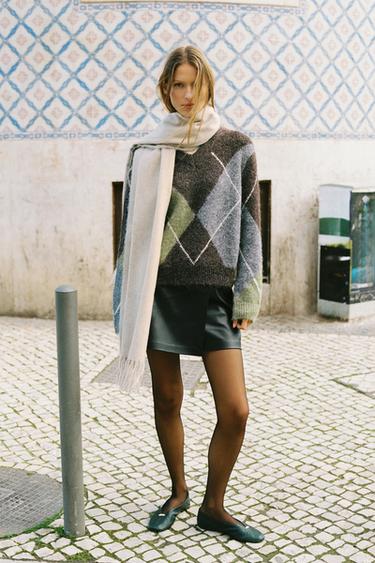 FAUX LEATHER WRAP SKORT - Black by Zara