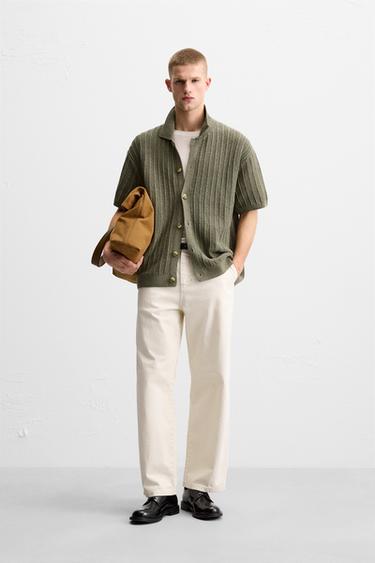 TEXTURED KNIT SHIRT - Khaki by Zara - Image 0