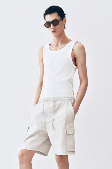 BASIC RIBBED TANK TOP - White by Zara