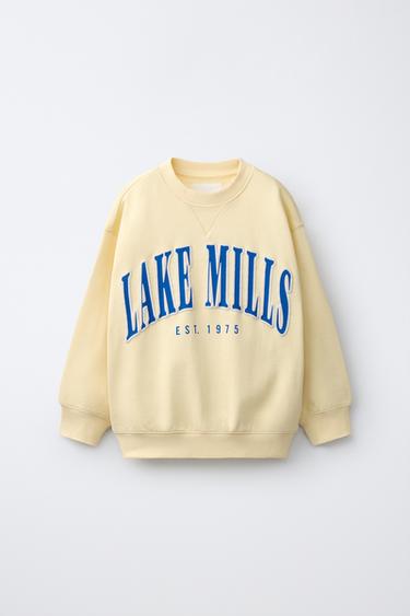 RAISED SLOGAN SWEATSHIRT - Yellow by Zara