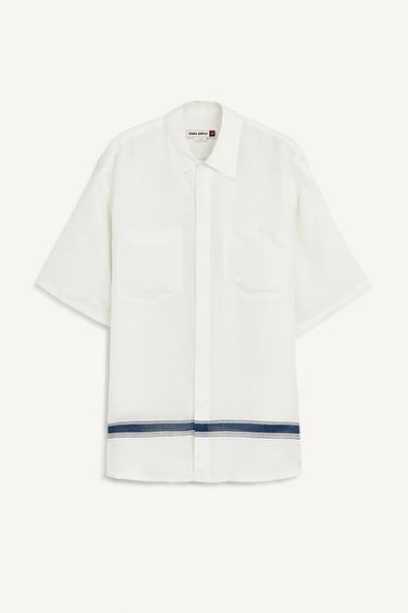 STRPPD SHRT - Blue/White by Zara