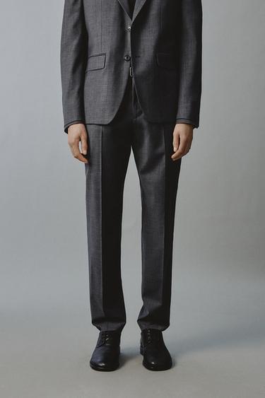 PINSTRIPED SUIT TROUSERS - Grey by Zara