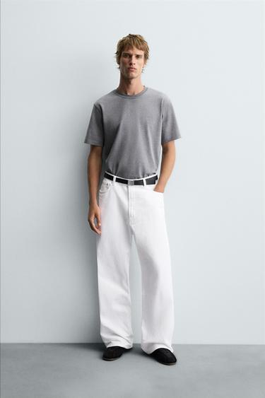BAGGY FIT JEANS - White by Zara