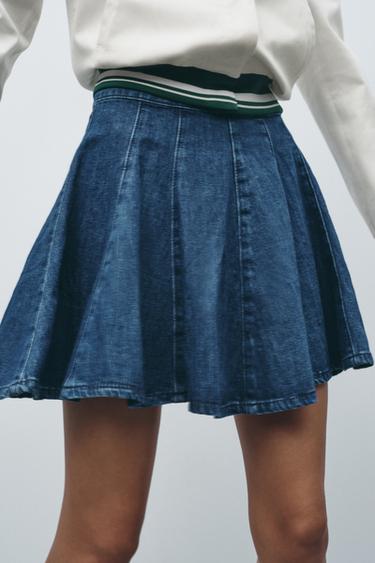DENIM TRF MINI SKIRT - Blue by Zara