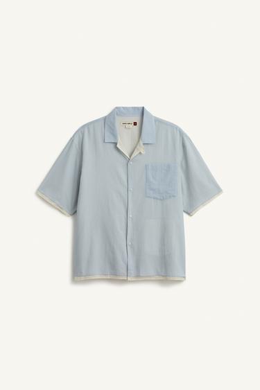 DBL LYR SHRT - Light blue by Zara