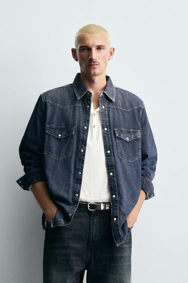 WESTERN DENIM SHIRT - Blue by Zara