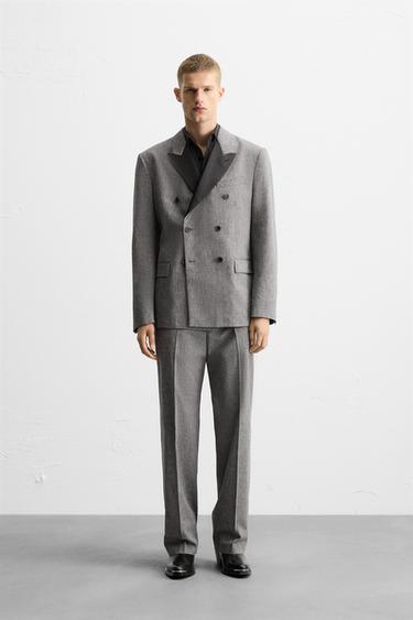 TEXTURED LIMITED EDITION SUIT - Red by Zara
