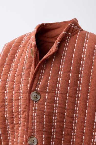 EMBROIDERED JACKET - Brick by Zara