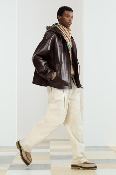 LTHR JKTC - Dark brown by Zara