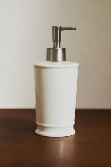 CERAMIC SOAP DISPENSER - Ecru by Zara