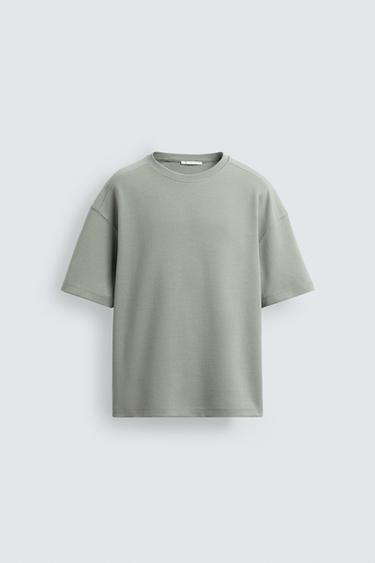RELAXED FIT INTERLOCK SWEATSHIRT - washed green by Zara