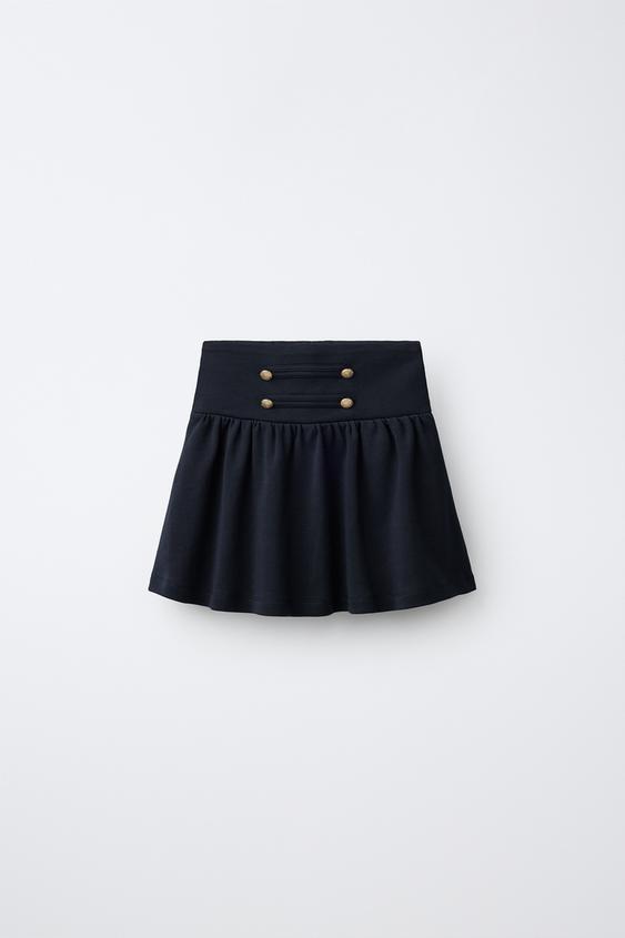 FROG FASTENING AND BUTTON SKIRT - Navy blue by Zara - Image 0