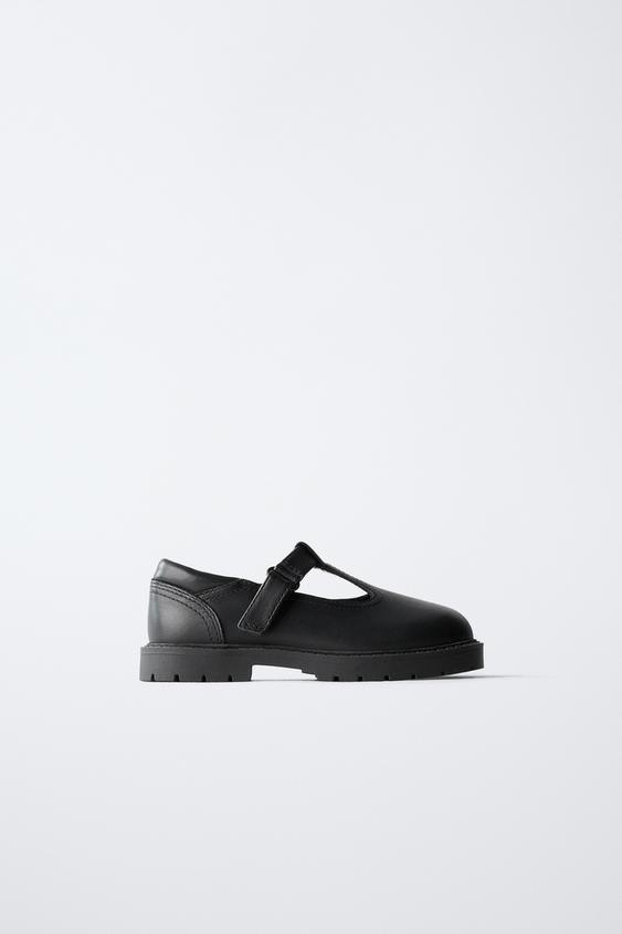 LEATHER SCHOOL SHOES - Black by Zara - Image 0