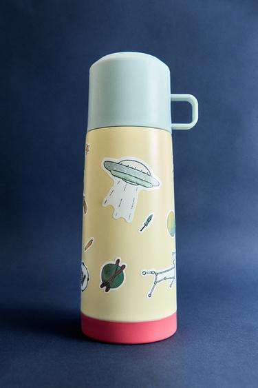 CHILDREN'S THERMOS BOTTLE WITH STICKERS - Multicoloured by Zara