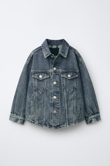 DENIM OVERSHIRT - Blue / Green by Zara