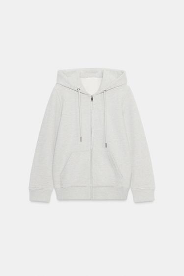 HOODIE - Grey marl by Zara