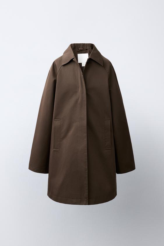 RAGLAN SLEEVE TRENCH COAT - Brown by Zara - Image 0