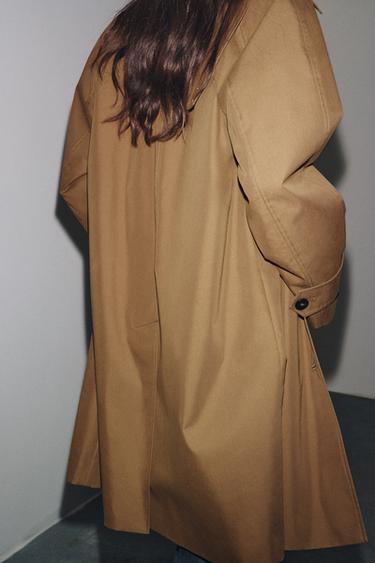 ZW COLLECTION MIDI TRENCH COAT - Dark camel by Zara