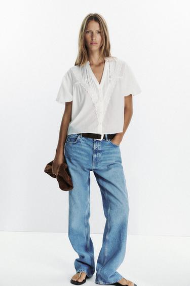 PUFF SLEEVE BLOUSE - White by Zara