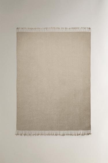 CHENILLE THROW - Light brown by Zara - Image 0