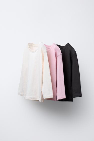 3-PACK OF PLAIN T-SHIRTS - Dark anthracite by Zara