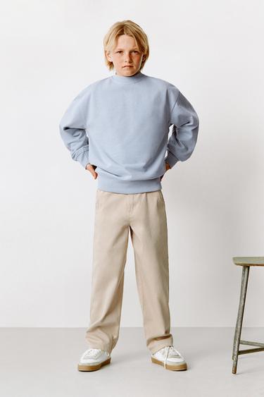 COMFORT TEXTURED TROUSERS - Sand by Zara