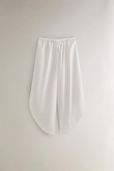 POPLIN TROUSERS - Oyster-white by Zara