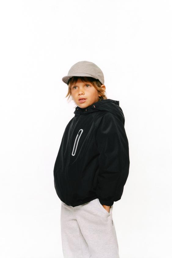 TECHNICAL WATER-REPELLENT RAINCOAT - Black by Zara - Image 0