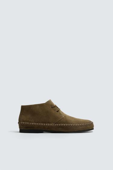 LEATHER SHOES VIBRAM® SOLE AARON LEVINE X ZARA - Bronze by Zara