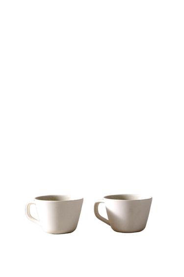 SET OF 2 - CUP 22 cl - ecru-white by Zara