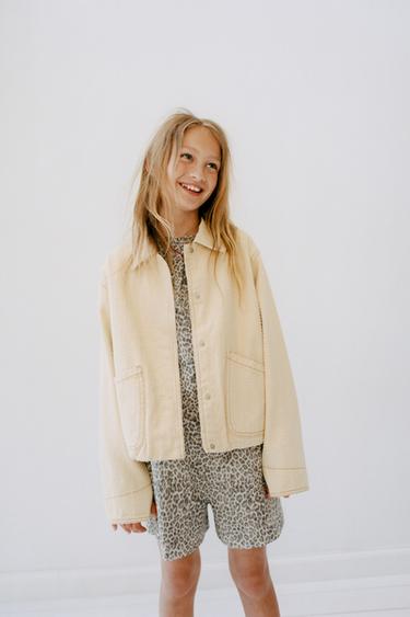 FRAYED TWILL JACKET - Sand / Marl by Zara
