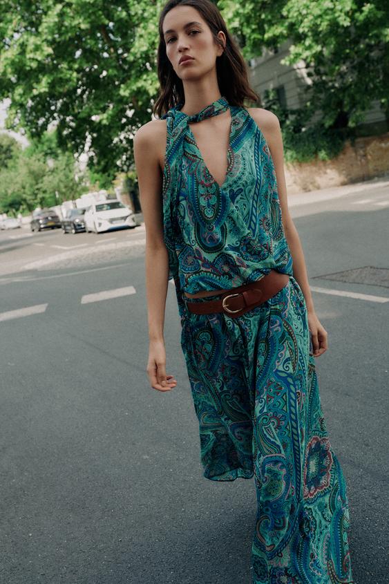PRINTED BOW TOP - Multicoloured by Zara - Image 0