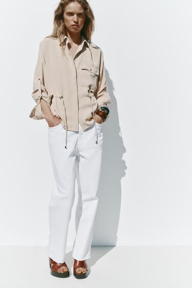 SAFARI CREPE SHIRT - Sand by Zara - Image 0