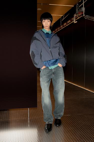 COLOUR BLOCK TECHNICAL JACKET - blue/black by Zara