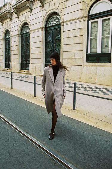 SOFT BASIC COAT - Mink marl by Zara
