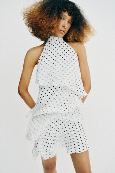 HALTER DOTS DRESS - Black / White by Zara