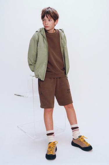 WATER-REPELLENT HOODED RAINCOAT - Greenish by Zara