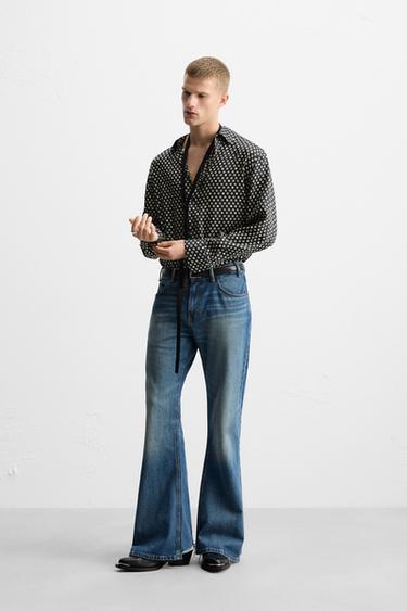 LIMITED EDITION GEOMETRIC PRINT SHIRT - Black by Zara - Image 0